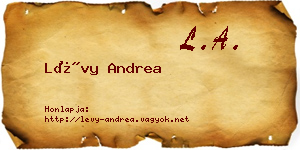 Lévy Andrea névjegykártya